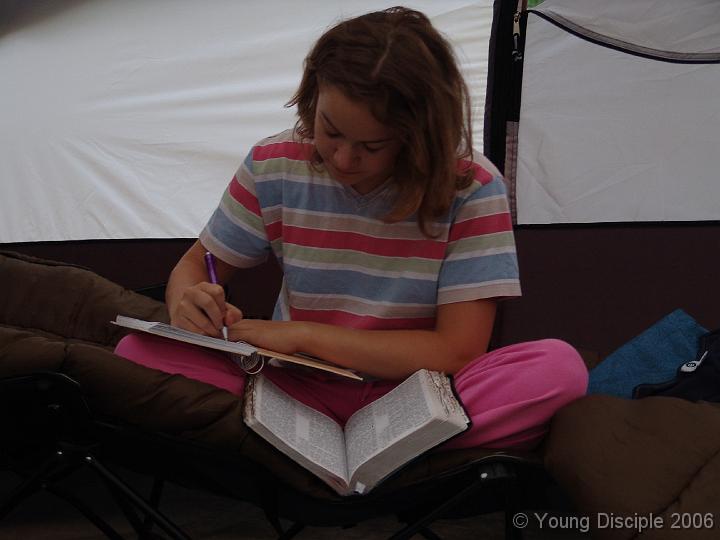 10 Many campers tell how they are excited about having devotions in the mornings by the end of the week, and how they learned to really enjoy having their daily devotions.