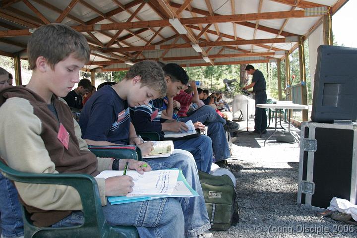 20 The campers learn different techniques for doing their Bible study every day in the Deep Bible study class.