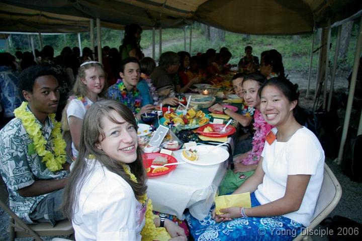 60 Friday night's Friendship Feast is always a special treat. The theme this week of camp was Hawaiian.