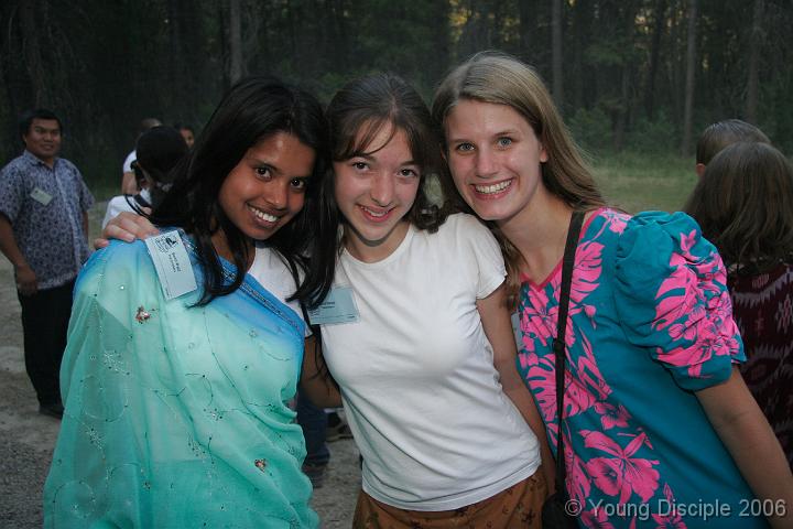 62 These girls pose for a picture with big smiles. YD camp is a great place to make new friends.