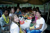 60 Friday night's Friendship Feast is always a special treat. The theme this week of camp was Hawaiian.